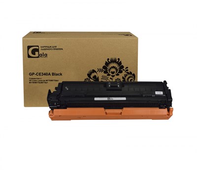 Картридж GP-CE340A (№651A) для принтеров HP Color LaserJet M775/M775dn/M775f/M775z/M775z+ Black 13500 копий GalaPrint - фото 4674